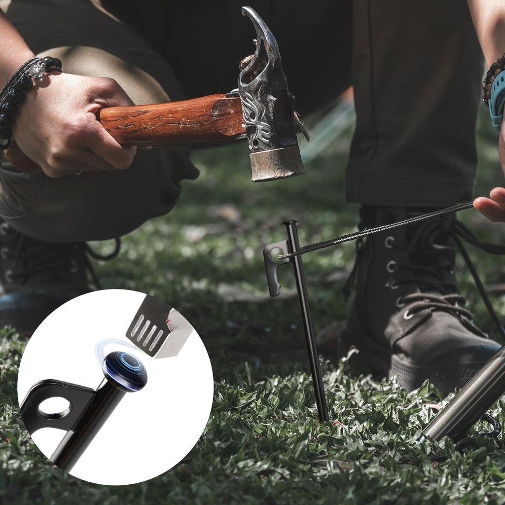 Уличные гвозди для грунта из углеродистой стали, толстые, высокопрочные, гвозди для палатки, для кемпинга, удлиненные, для фиксации шестов навеса, ветрозащитные, для кемпинга