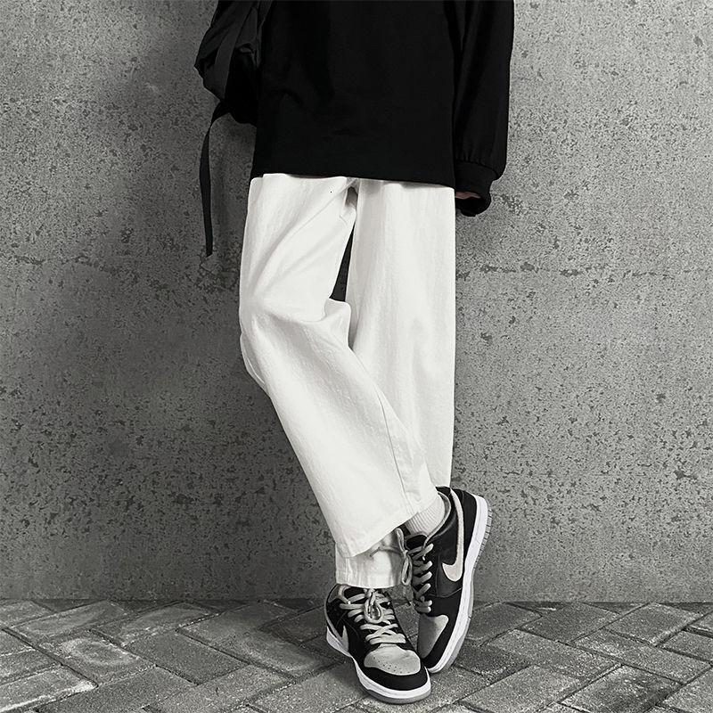 Мужские прямые брюки, модные повседневные широкие брюки, классические винтажные брюки