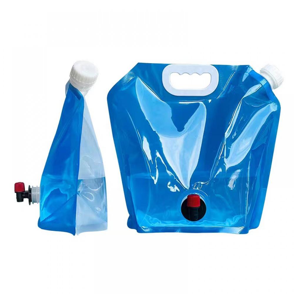 Складной резервуар для воды емкостью 5 л с плотной крышкой, кран, складная канистра для воды, портативный мешок для питьевой воды для кемпинга, туризма, экстренной помощи