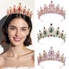Стразы Барокко Короны для Конкурса Красоты Роскошный Кристалл Кристалл Топпер для Торта Аксессуары для Волос