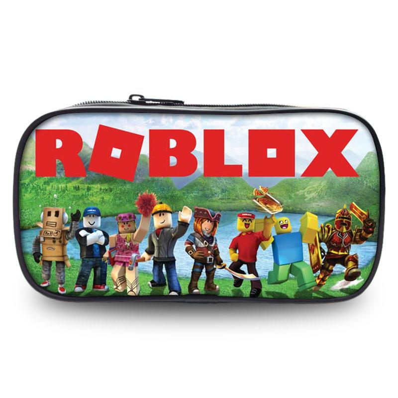 Вместительный пенал Roblox из прочной ткани Оксфорд с забавными рисунками для студентов