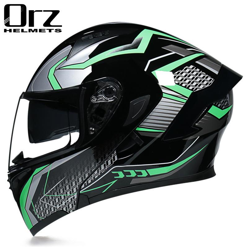 Motorcycle Helmets Men's and Women's Unveiling Helmets Full Helmets Tail Rider Bluetooth Locomotive Men's and Women's Winter Personality Electric