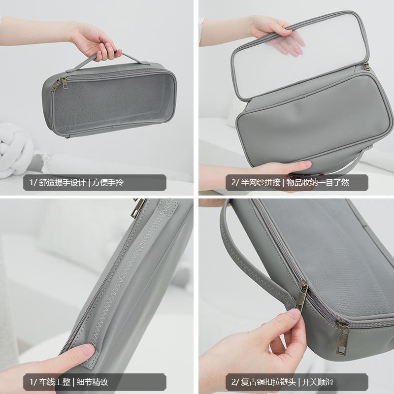BEPAN Travel Hair Dryer Carrying Case Large Capacity Hair Curler Iron Straightener Storage Zipper Closure Hairdressing Tools Organizer