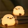 Rechargeable USB Silicone Night Light, Duckling Cartoon Bedroom Sleep Night Light, Dormitory Bedroom Night Light