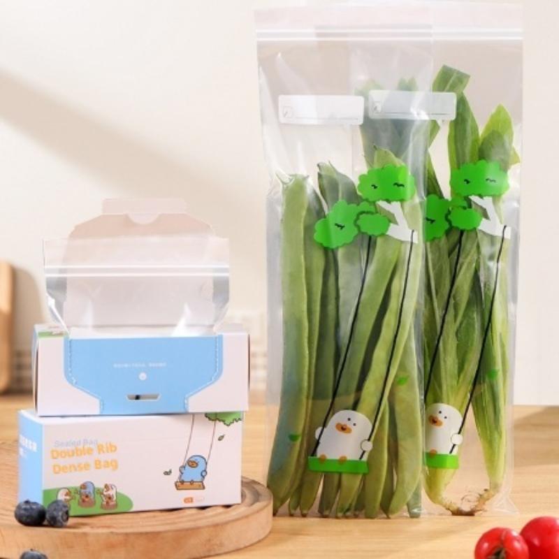 Fruits Vegetables Fresh-Keep Bags Reusable Refrigerator Storage Bags Thickened Leakproof Containers Kitchen Sealed Packaging Bag