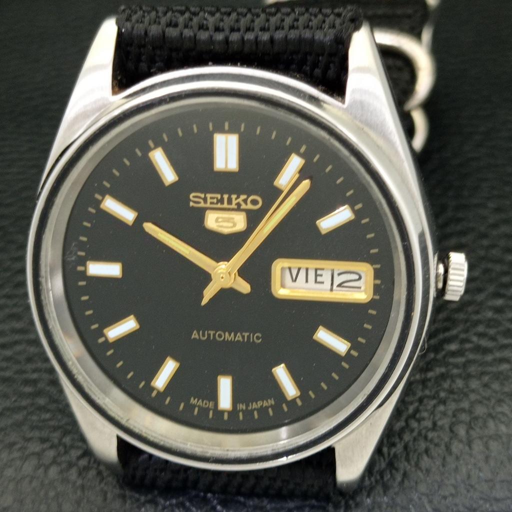 Б/У винтажные мужские часы SEIKO 5 AUTOMATIC 6119C из Японии с черным циферблатом a433861-2 R119-a433861
