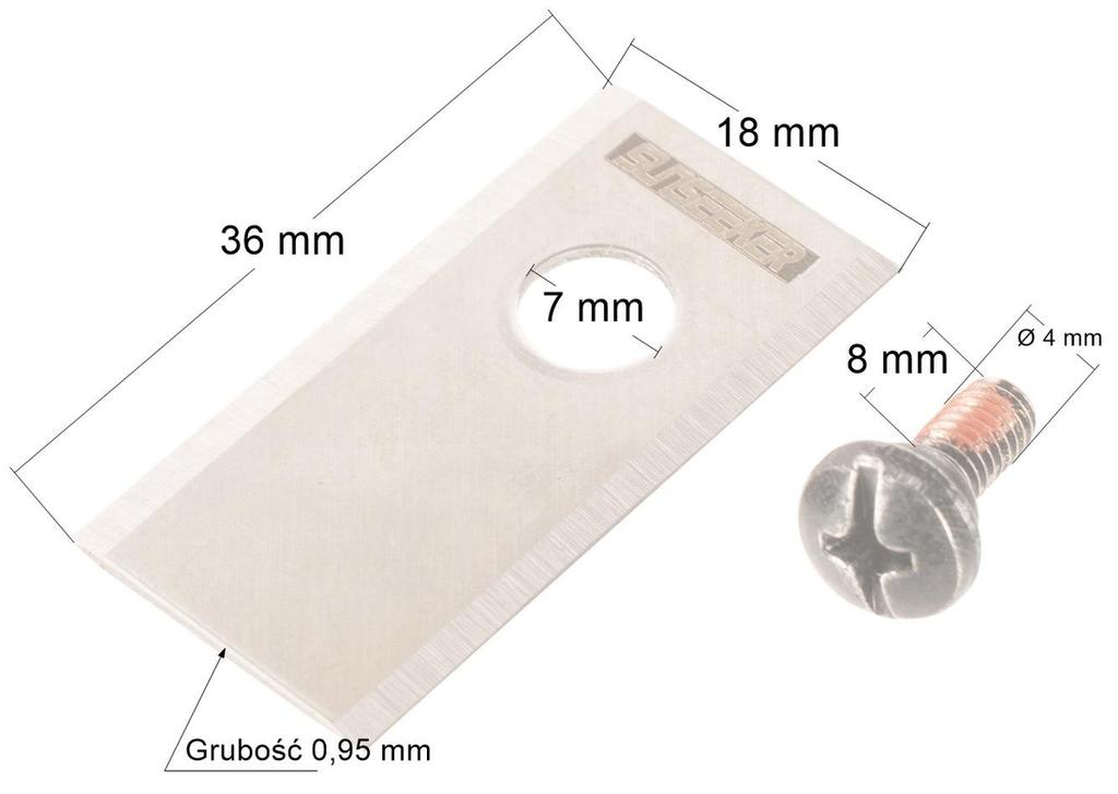 Knife + Screw Cedrus C-Mow Series M/L 80201457-01/Set