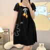 Korean Style Women's Cotton Pajamas - Summer Short-Sleeve, Mid-Length Nightdress, Plus Size (Up To 220 Lbs), Cute and Sweet Design