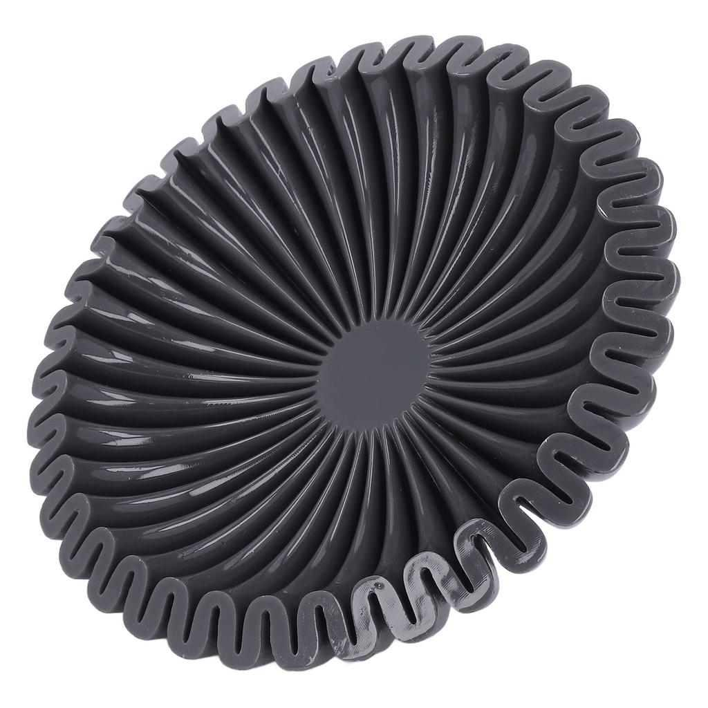 Black Bowl Resin Decorative Modern Grooved Fruit Bowl Centerpiece for Kitchen Counter Home Decor Gift