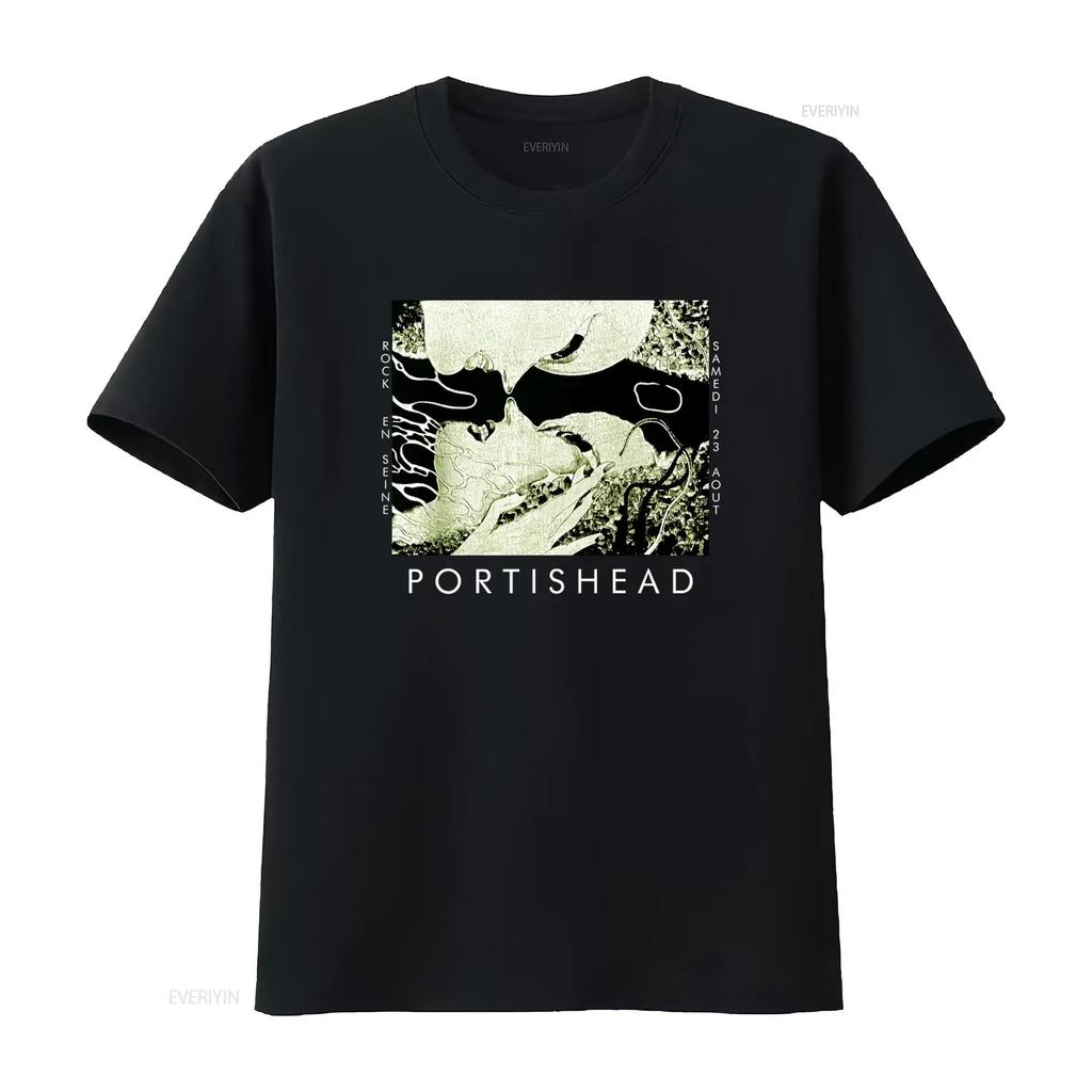 Винтажная футболка Portishead Rock Band Ретро Музыкальный Принт Lb3990 винтаж Стирка Дизайнерская одежда мужская Мягкая уличная мода Универсальная...