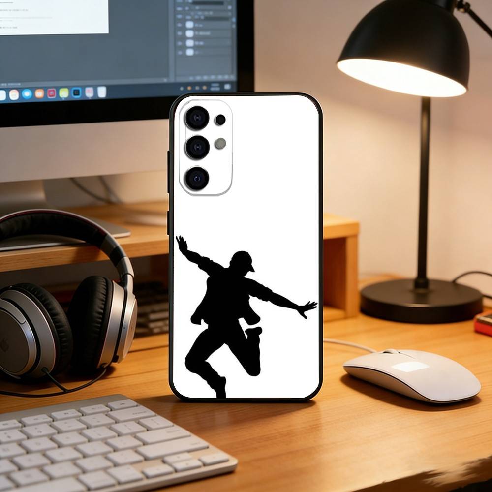 Hip-hop Illustration Phone Case For Samsung S25,S24,S21,S22,S23,S30,Ultra,S20,Plus,Fe,Soft Silicone Black Cover