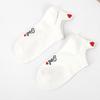 Cute Embroidery Love Heart Socks Fashion Funny Sokken Heel With Glitter Gold Silk Red Heart Ankle Socks Dropship