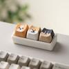 Backpack Pendant Puppy Keychain Shiba Inu Keycap Keychain Creative Keyboard Key Ring  Kids Toy