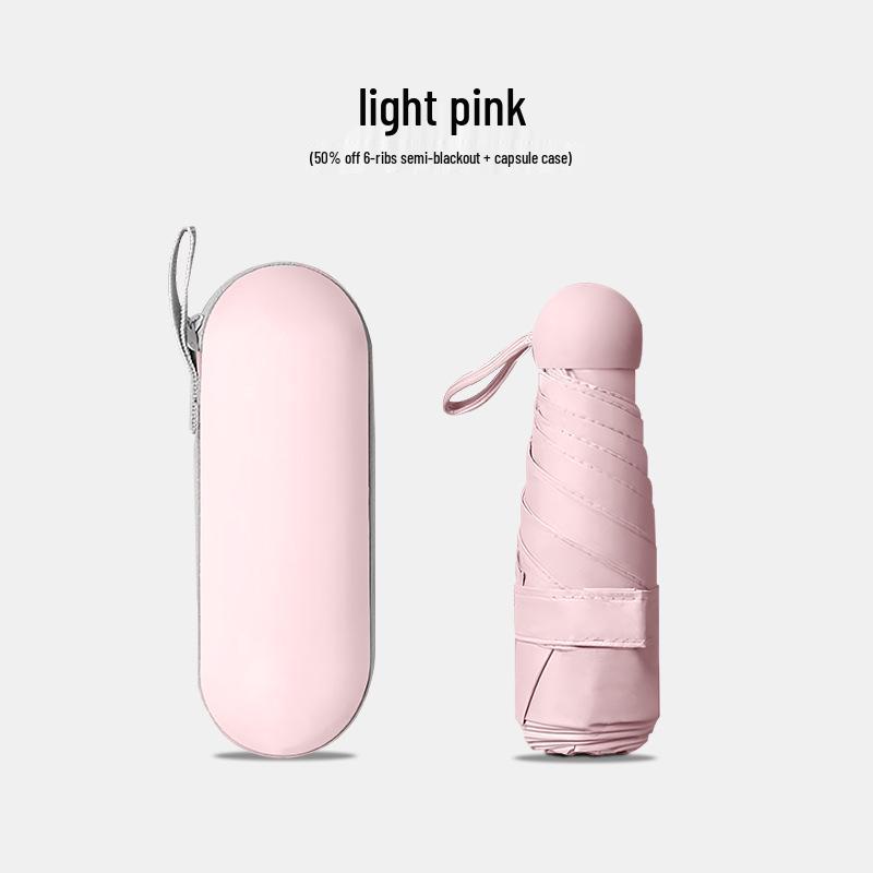 Компактный складной зонт с защитой от УФ-лучей и черной подкладкой