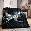 1Pc Soccer Player Celebration Flannel Blanket, Soft And Comfortable, Casual Warm, Camping Travel, Christmas, Halloween Xmas Gift S1537