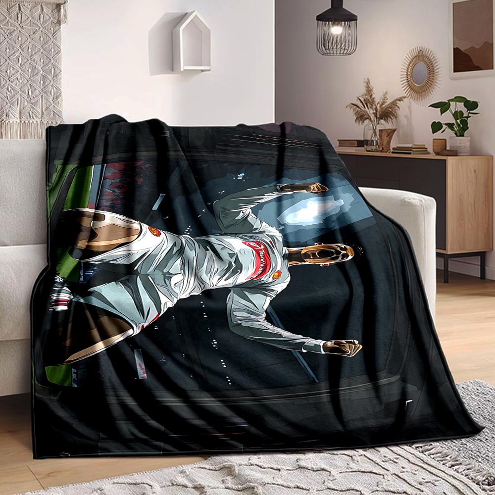 1Pc Soccer Player Celebration Flannel Blanket, Soft And Comfortable, Casual Warm, Camping Travel, Christmas, Halloween Xmas Gift S1537