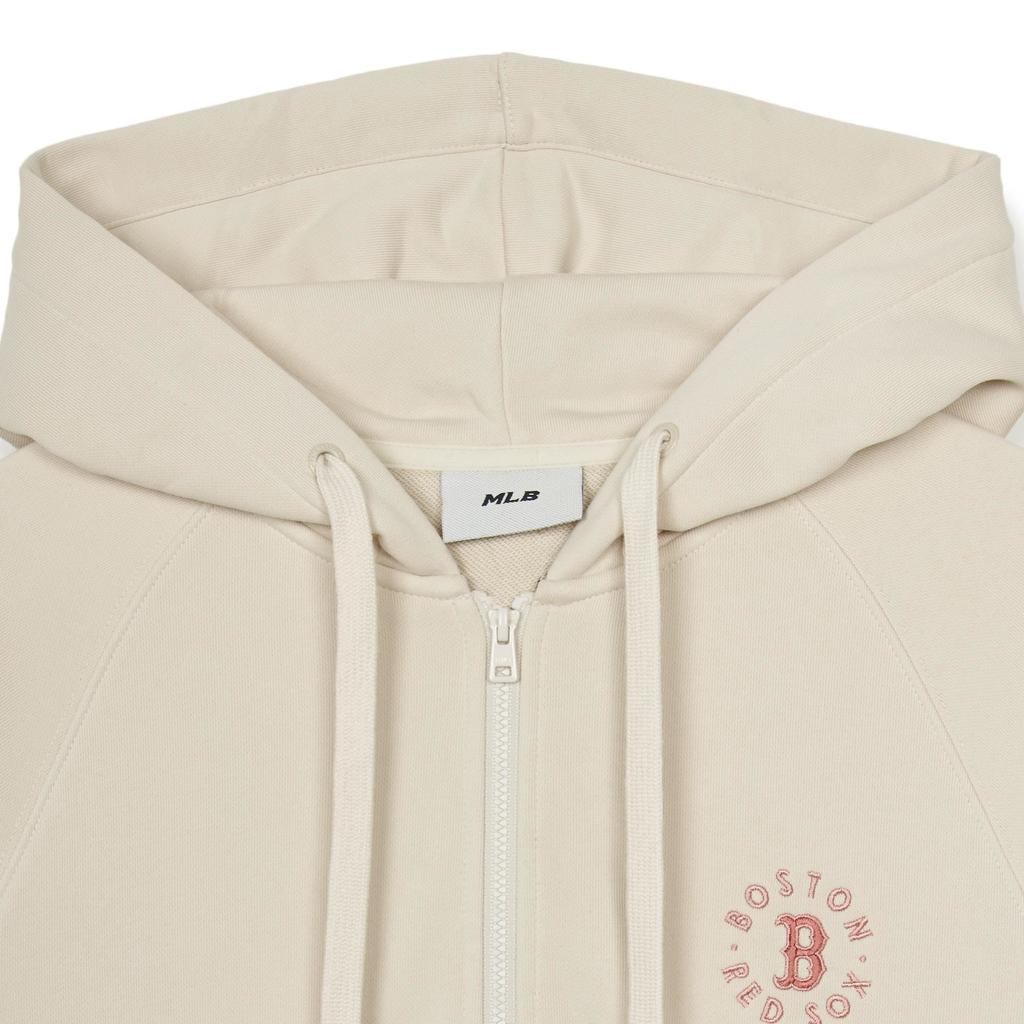 New MLB X CIRCLE Basic Logo Boston Red Sox Sweatshirt Women's Cream 3FTRB0344-43CRD