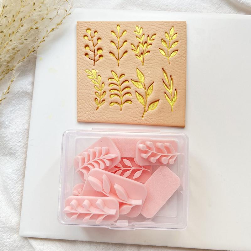 8 шт. штампы из листьев растений, формы из полимерной глины, форма для отпечатывания текстуры листьев, керамические серьги своими руками, ювелирные изделия, гончарные инструменты