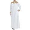 Cool and Handsome Menswear Men's Saudi Arabic Long Sleeve Robe Ramadan Muslim Dress Middle  Islamic Clothing