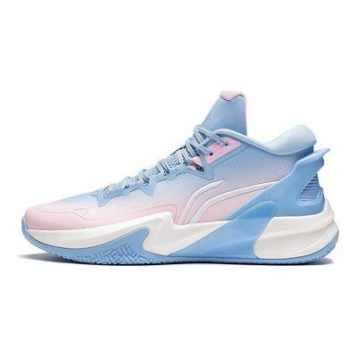 Баскетбольные кроссовки Li Ning Light Speed 1.0 с высокой устойчивостью к истиранию, дышащие, мужские, синие, розовые, ABAS097-5