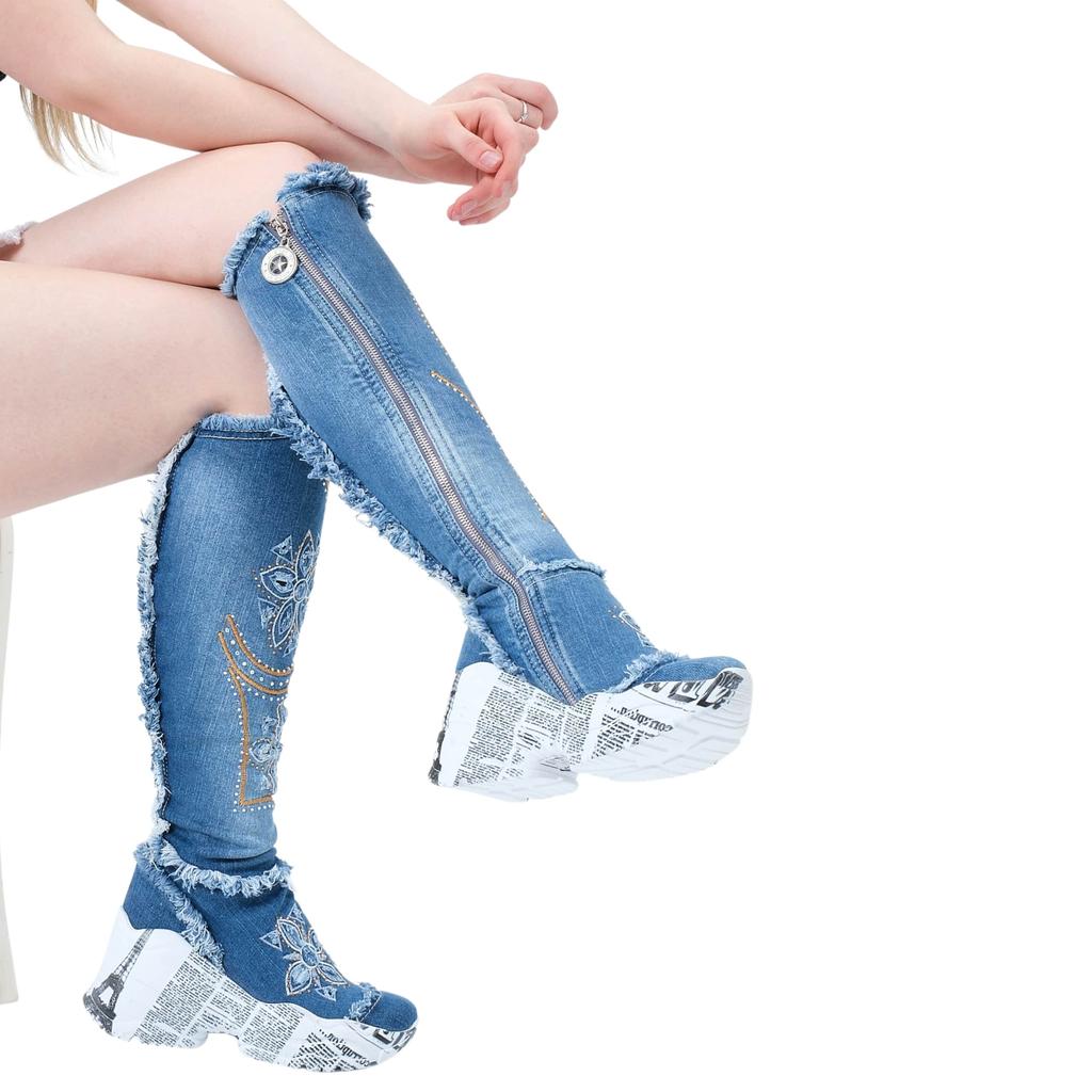 Джинсовые ботинки, женские спортивные ботинки, джинсовая обувь, джинсовые кроссовки, подарок на день рождения