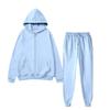 Мужской однотонный спортивный костюм: Модный кардиган с капюшоном + спортивные штаны, теплый для осени/зимы