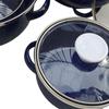 3 Piece Enamel Mini Pot Set Kitchen Baby Food Home Decor Deep Gifts Cookware