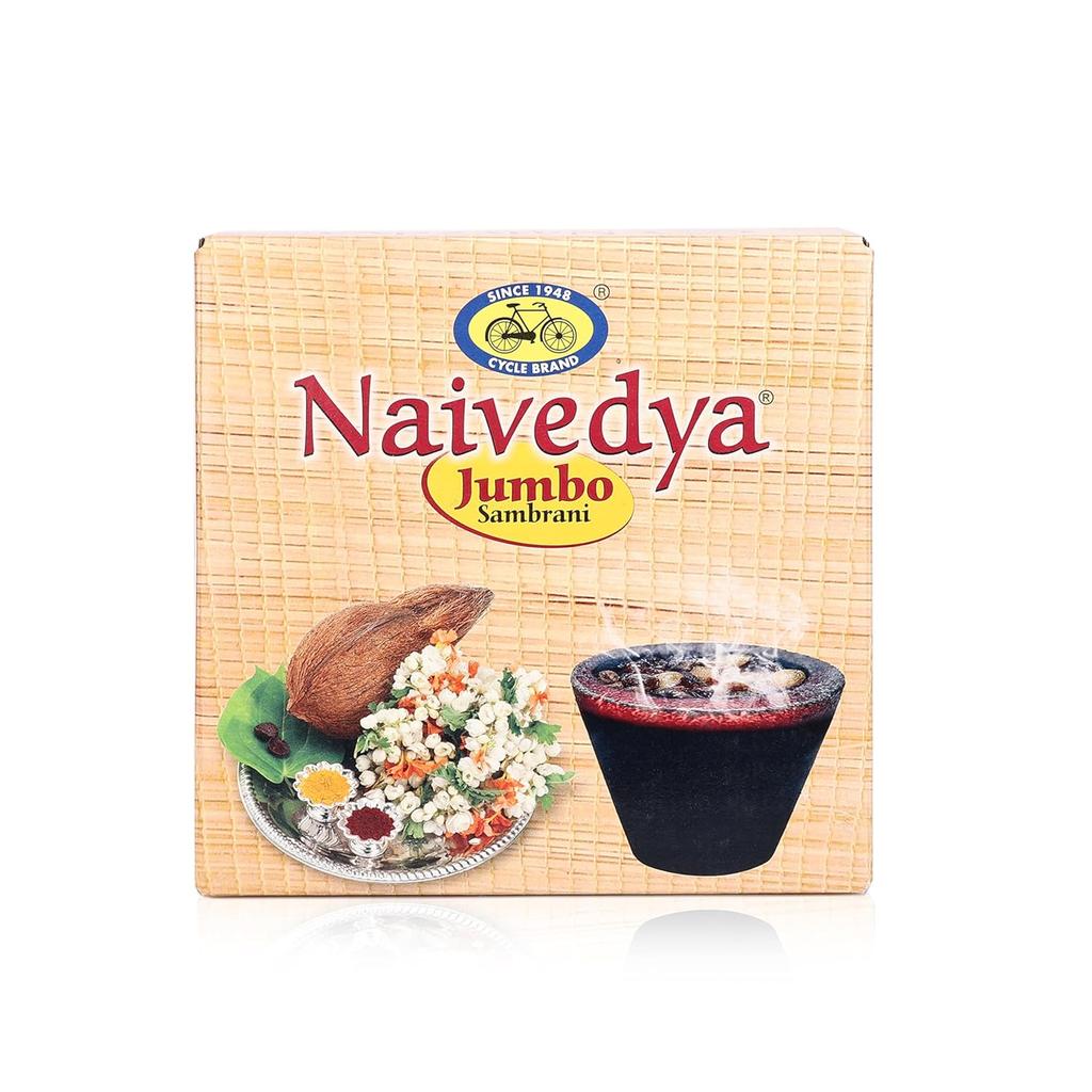 Cycle Pure Naivedya Jumbo Sambrani Dhoop 3 чашки+ 1 подставка для сжигания/упаковка Чашки для Пуджи Дома Фестивалей Сильный Натуральный Аромат Гуггала Упаковка из 4