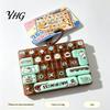 Fidget Toy Keychain 26-Key Keyboard Toy, Cute Cartoon Clicky Clicker with Relaxation Gift for Friends Keychain, Backpack Charm Pendant Stress Relief,