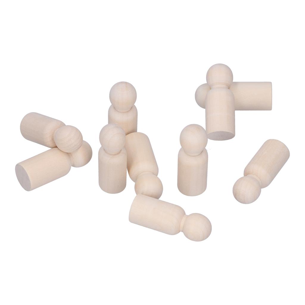 10 шт. незаконченных деревянных кукол-колышек, семейные куклы-колышки, набор для самостоятельной росписи граффити, мужской колышек