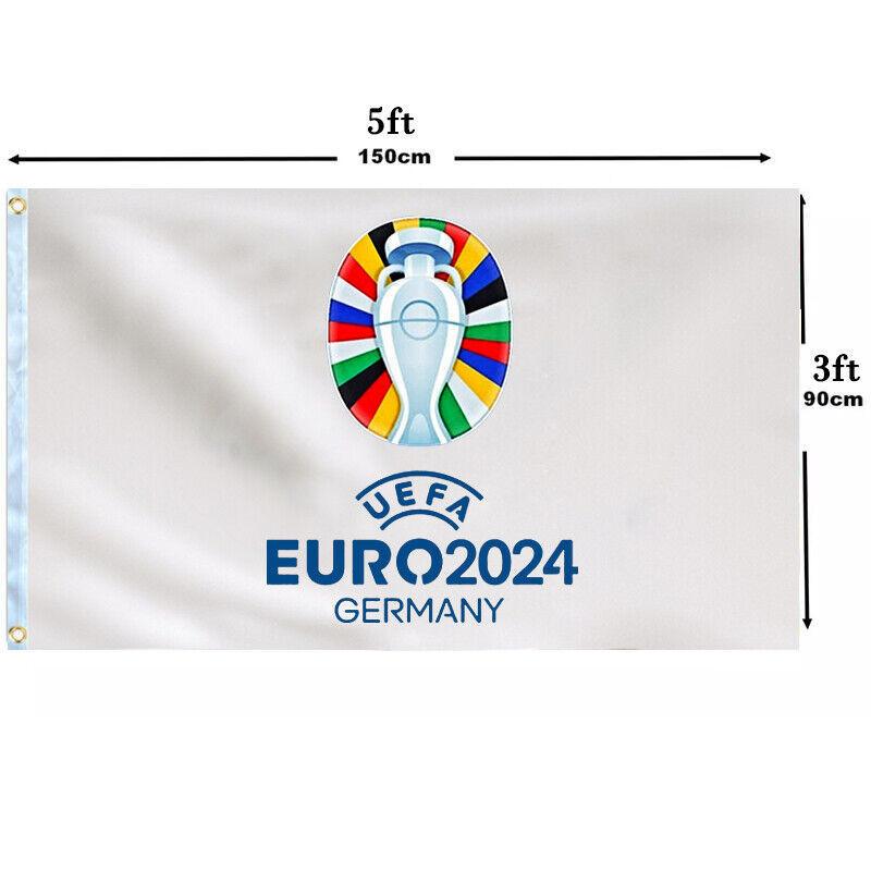 Durable Polyester 2024 Euro Cup Team Flag For Soccer Fans Vibrant Banner