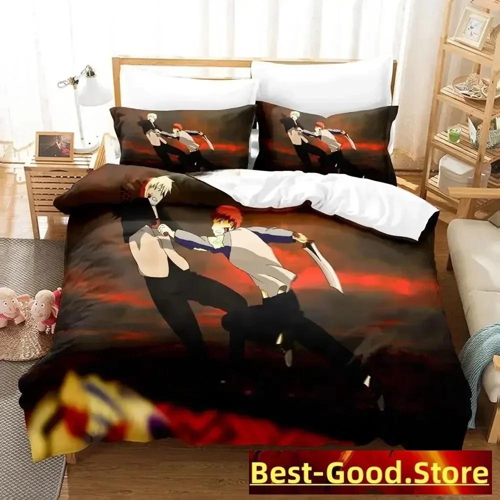 3D Print FateStay Night Unlimited Blade Works Bed Set Duvet Cover Pillowcase Bedding Set Bed Linen Sheet Quilt Cover Full