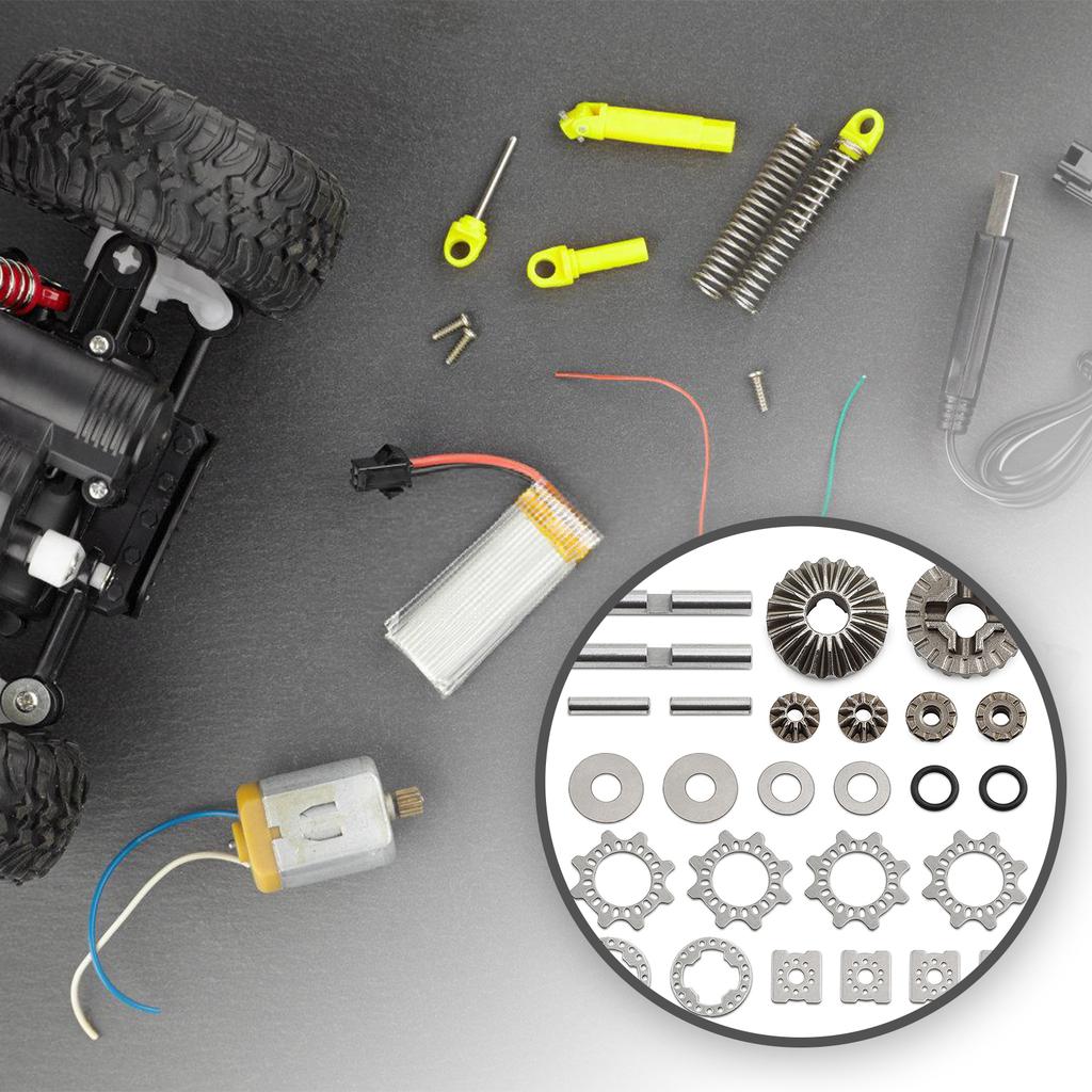 Metal Front and Rear Gear Differential Gear for 1/7 and 1/8 Truck Tractor Car Interior Parts Model Car Replacement