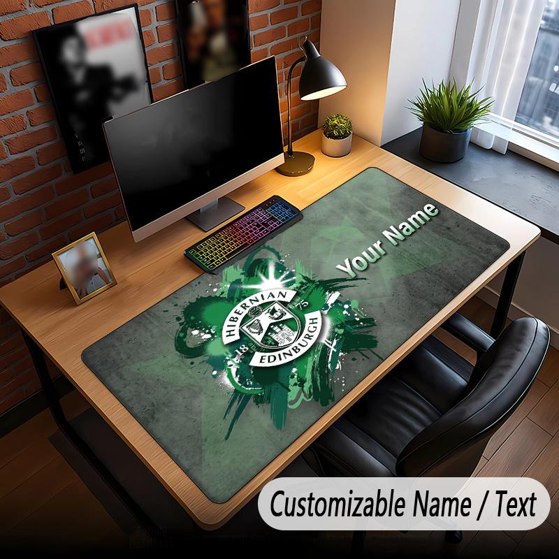 Large Mouse Pad Hibernian FC Print Custom Name Text Desk Mat for Office Gaming