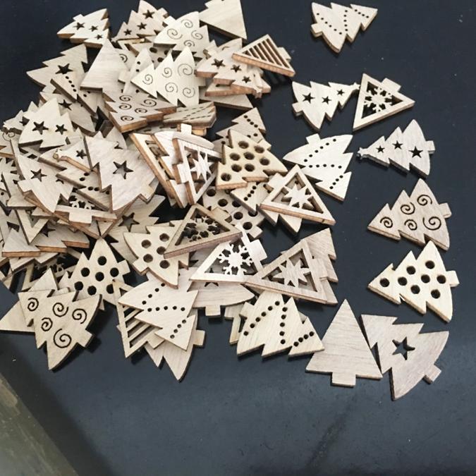 50 шт. Деревянные подвесные украшения на рождественскую елку, украшения для рождественской вечеринки для дома, Новый год, Дед Мороз, снеговик, декор для подарков KTY