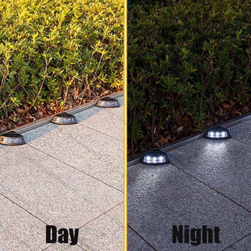 8Pcs Solar Step Lamp Outdoor Waterproof Wireless Garden Stair Lighting for Patio Walkway Deck Steps Garden Decorative Lights