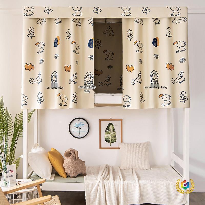 Handon Blackout Dorm Bed Curtain with Full Frame
