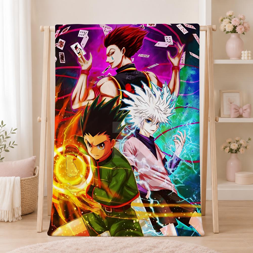 Супер Аниме H-Hunter x HunterS Бросок Летнее Фланелевое Покрывало Мягкое Антистатическое Моющееся Безопасное для Детей Диван Кровать