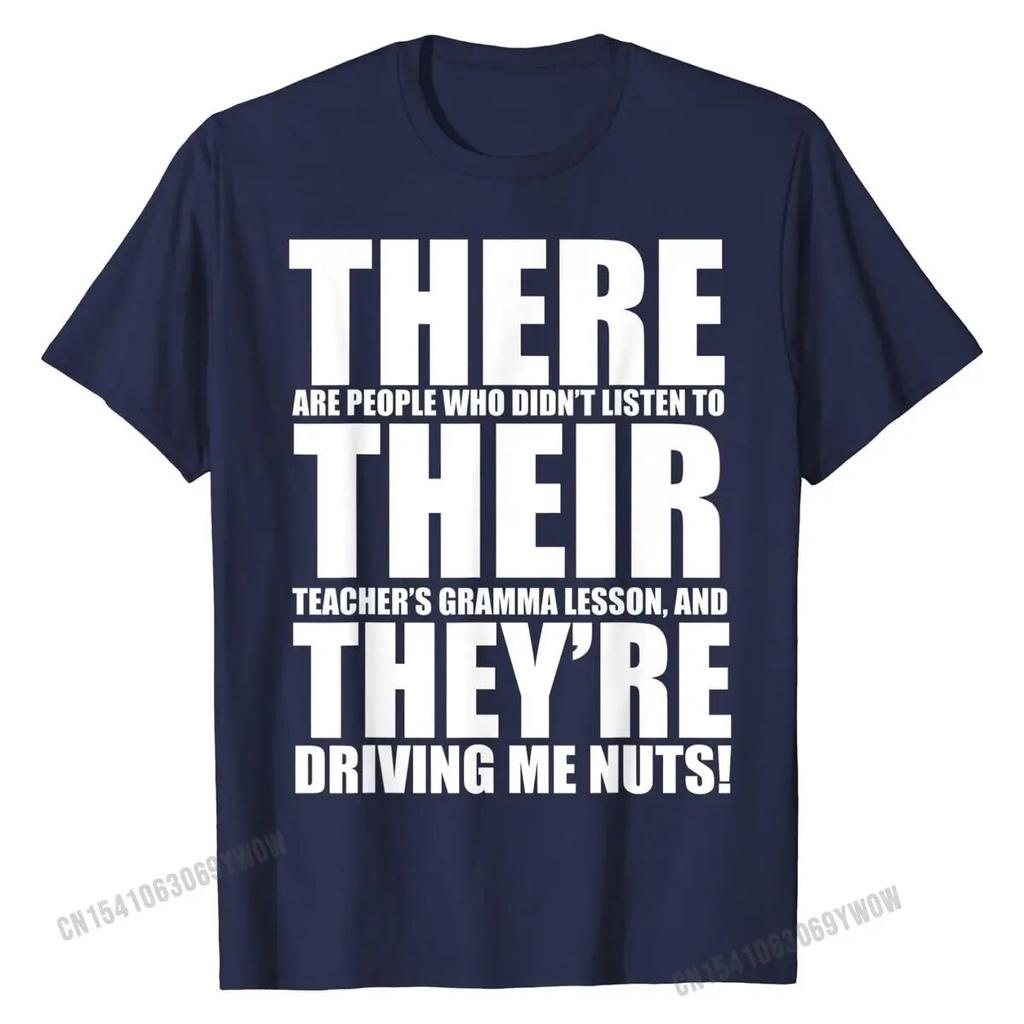 Там их английская грамматика, забавная юмористическая футболка с учителем, дизайнерская футболка, модные топы, хлопковая футболка унисекс, Европа