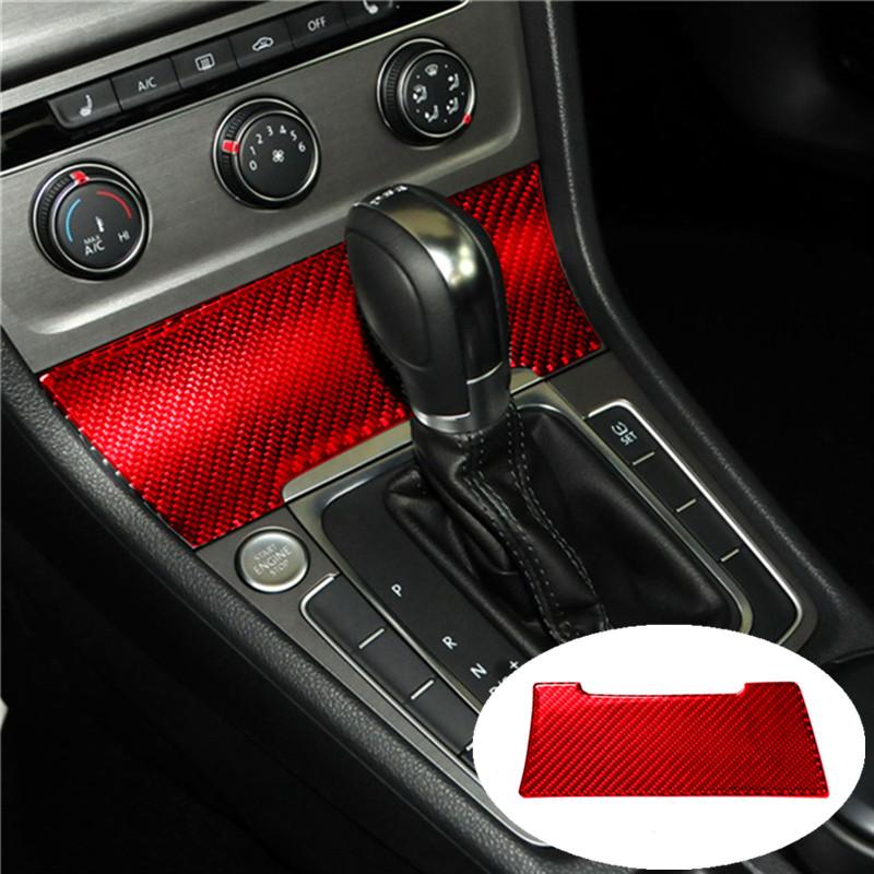Защитное украшение салона автомобиля, красная наклейка из углеродного волокна для Volkswagen VW Golf 7 GTI MK7 2014-Стайлинг