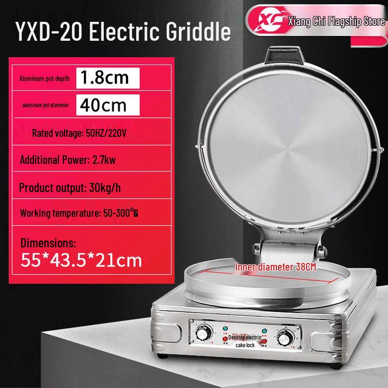 Commercial Double-Sided Waffle Maker with Timer and Temperature Control, Ideal for Making 80-Layer Cakes and More.