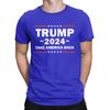 Мужские футболки Дональд Трамп 2024 Футболка Вернем Америке величие 100% Хлопок Футболка с коротким рукавом Футболки Круглый вырез Одежда Идея для подарка