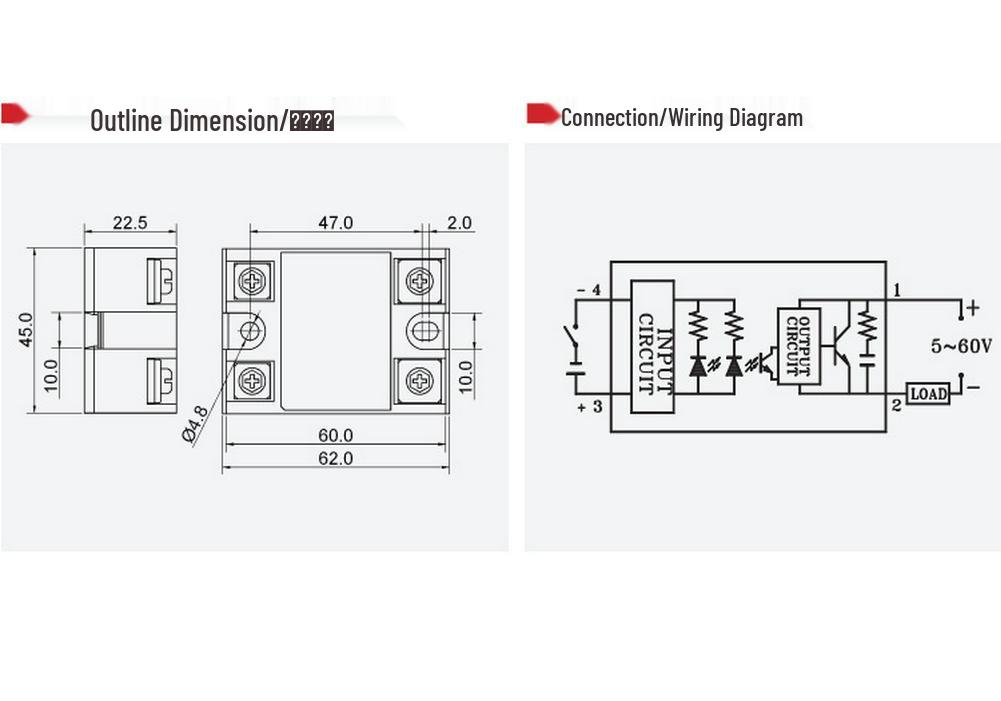 Твердотельное реле Yangming FOTEK SSR-40DA Однофазное DC-AC Триггер