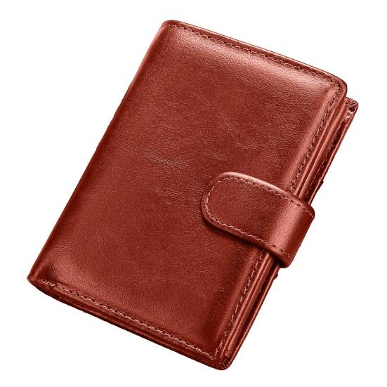 Мужской винтажный кошелек из искусственной кожи с RFID-защитой, двускладной, короткий, минималистичный, тонкий, держатель для кредитных карт, защита от кражи, для переднего кармана