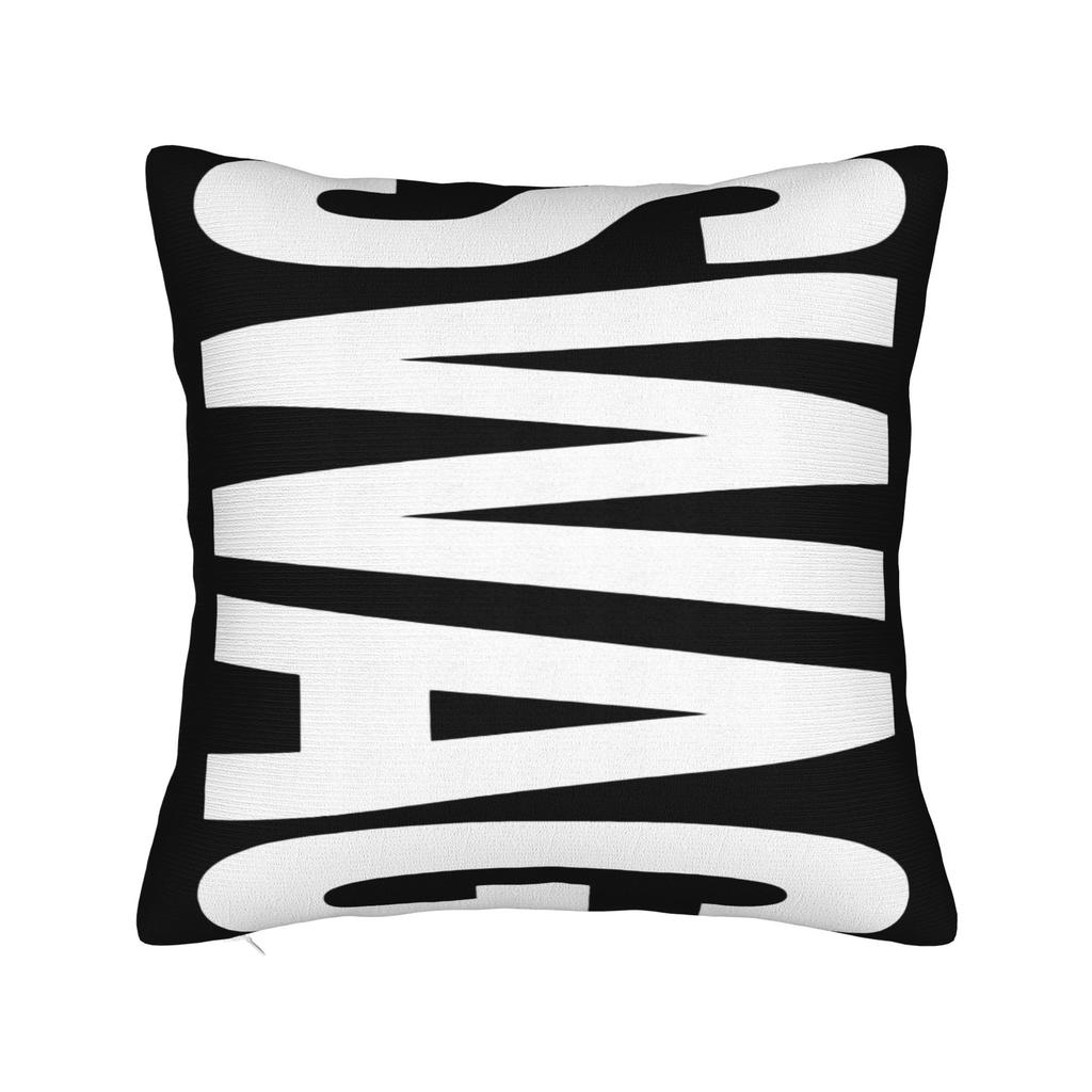 1 шт. Стильная монохромная наволочка с типографикой, полиэстер, 2D двусторонняя печать, для дивана, общежития, минималистичный декор, классный подарок