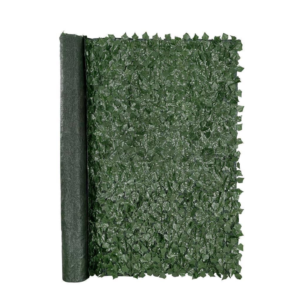 Ivy Privacy Fence, 1830 x 2440 mm Artificial Green Wall Screen, Greenery Ivy Fence with Mesh Cloth Backing and Strengthened Joint, Faux Hedges Vine
