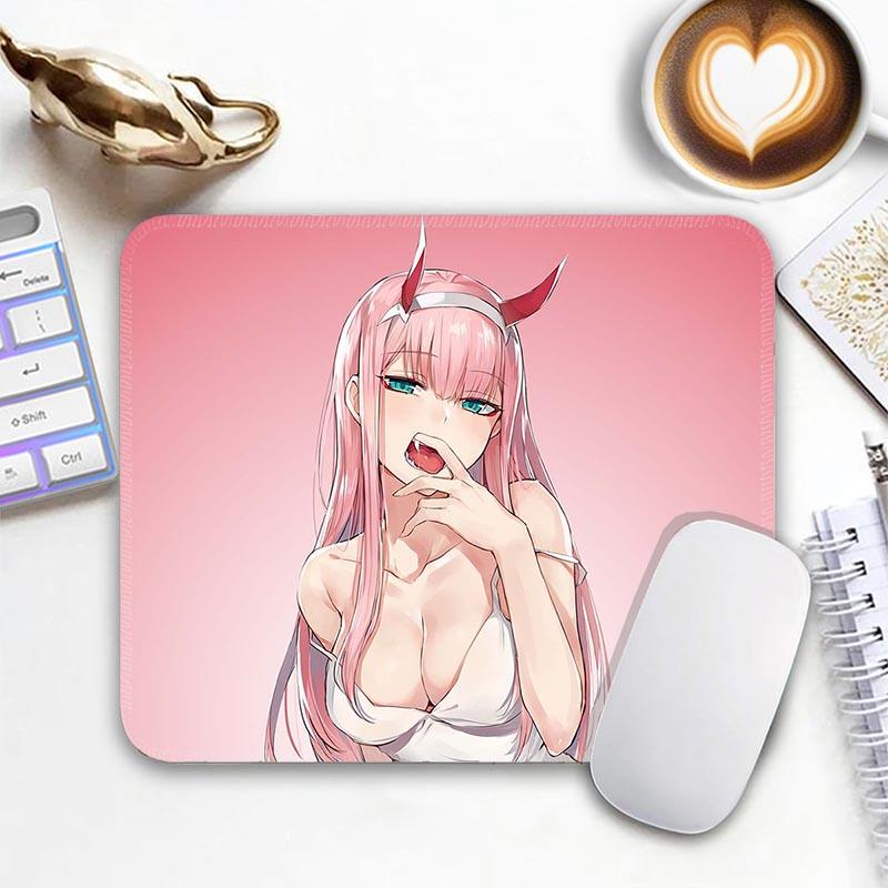Anime Kawii Standard Mouse Pad D_DARLING in the F_FRANXX Zero Two Gamer Small Mousepad Travel Mouse Mat Non-Slip Mousemat