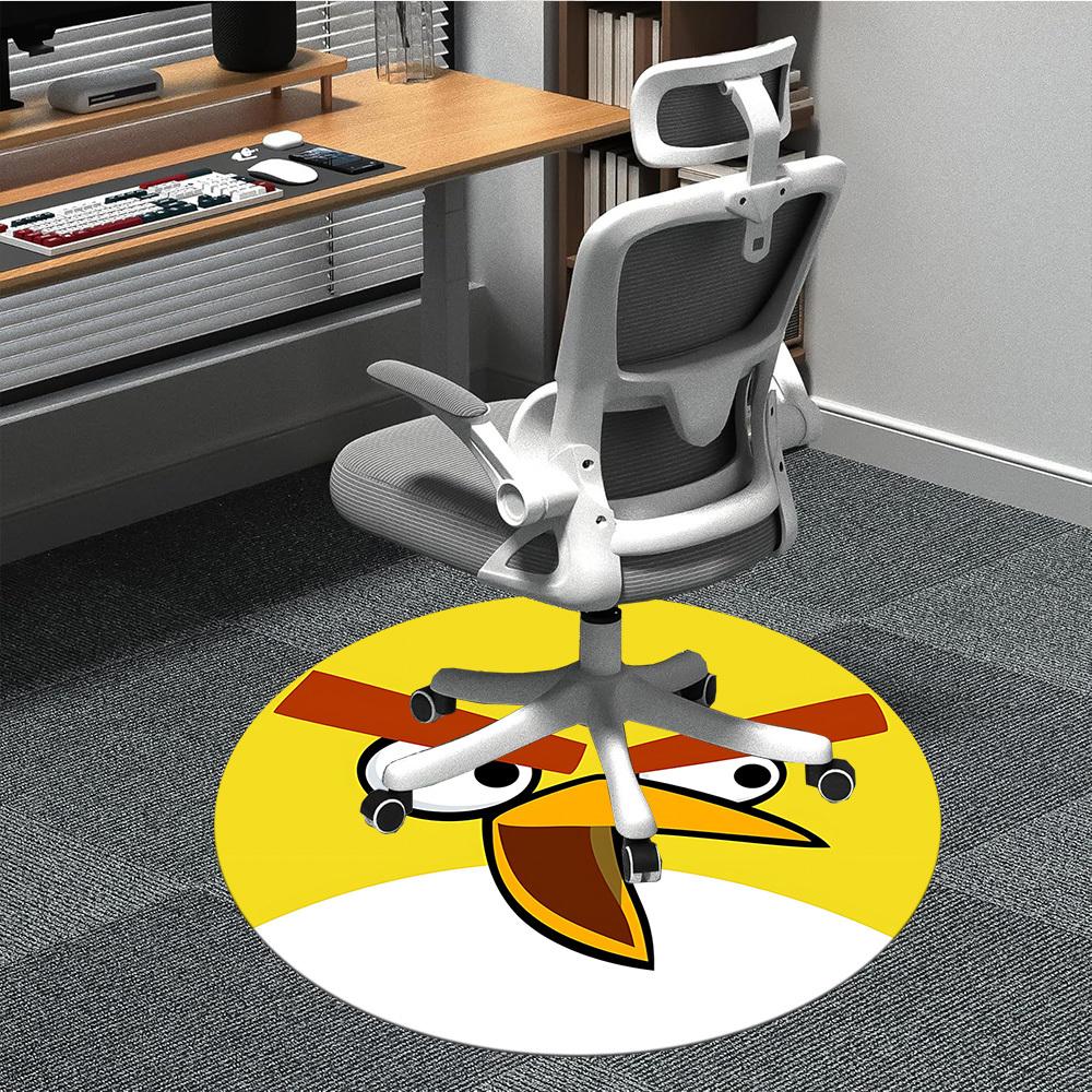 1PC Angry Birds Office Round Area Rug, Indoor Mat Suitable For Office, Under Office Chairs Bedroom Living Room Home Decor DT1212058