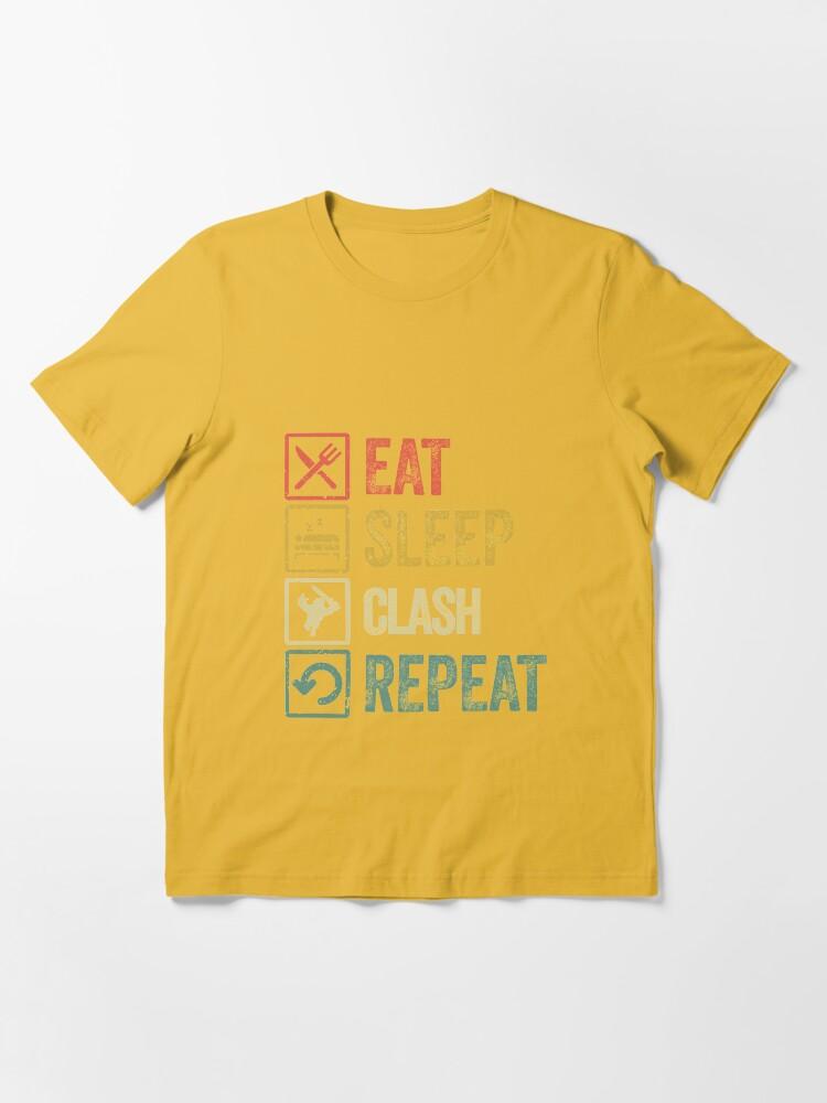 Смешная футболка The Clash eat sleep clash repeat ретро винтажная