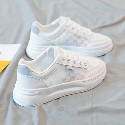 Белая женская обувь, новая летняя обувь с сеткой, женская дышащая обувь с сеткой, универсальные тонкие женские повседневные женские кроссовки на платформе